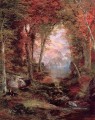 Le bois d’automne sous les arbres paysage Thomas Moran